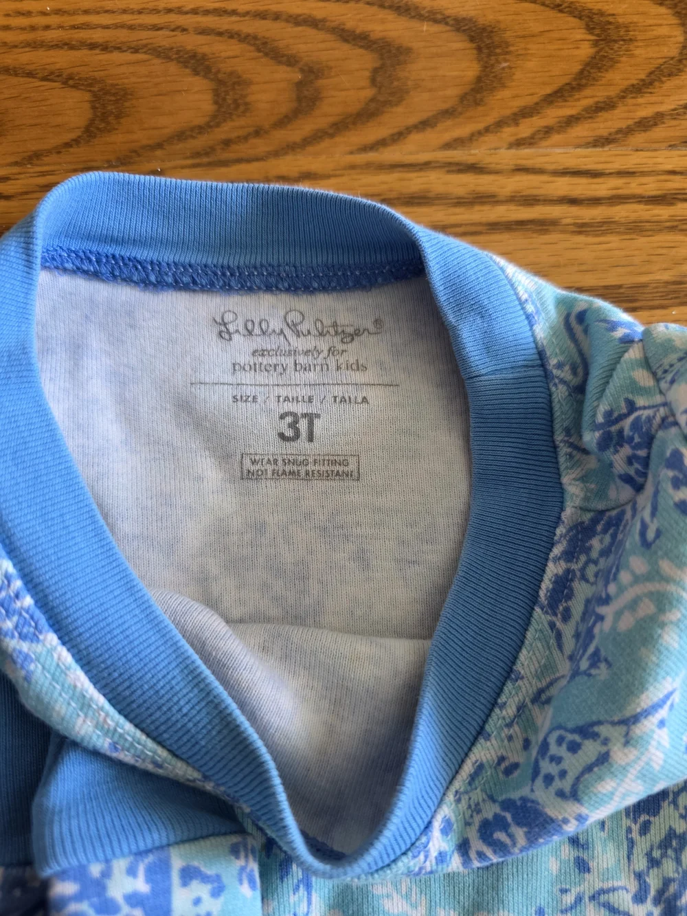 Lilly Pulitzer Blue Paisley Kids Two-Piece Pajama Set